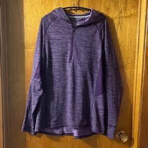 L.L. Bean Heathered Purple Half-Zip Hoodie Size Large